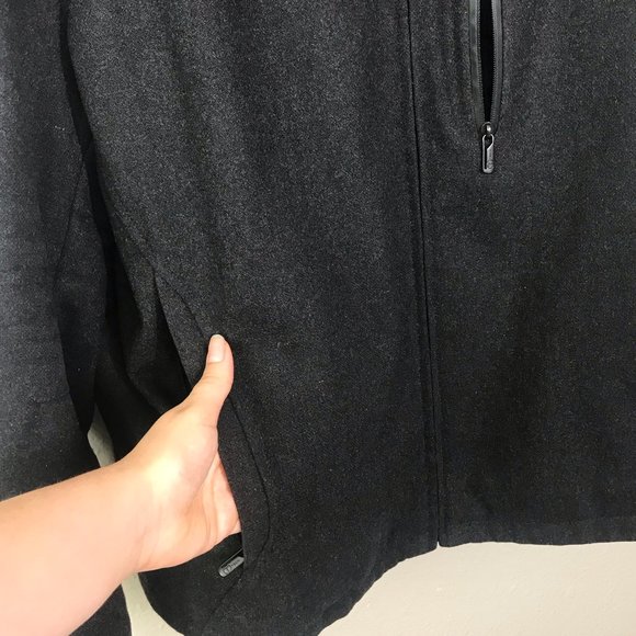 Tech by Tumi Charcoal Wool Blend Soft Shell Jacket - Picture 4 of 11